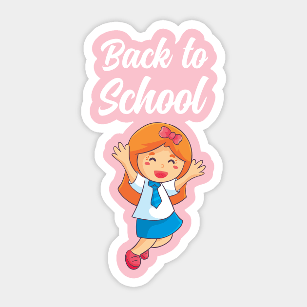 Back to School Girls Sticker by vladocar